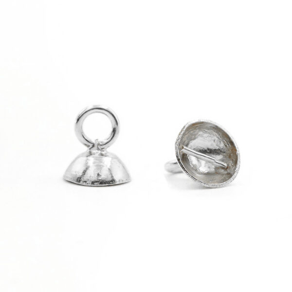 Argento 925‰ coppette con barra 4mm ed anello chiuso