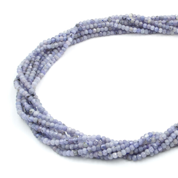 Tanzanite strands faceted washer shape size 3x2mm