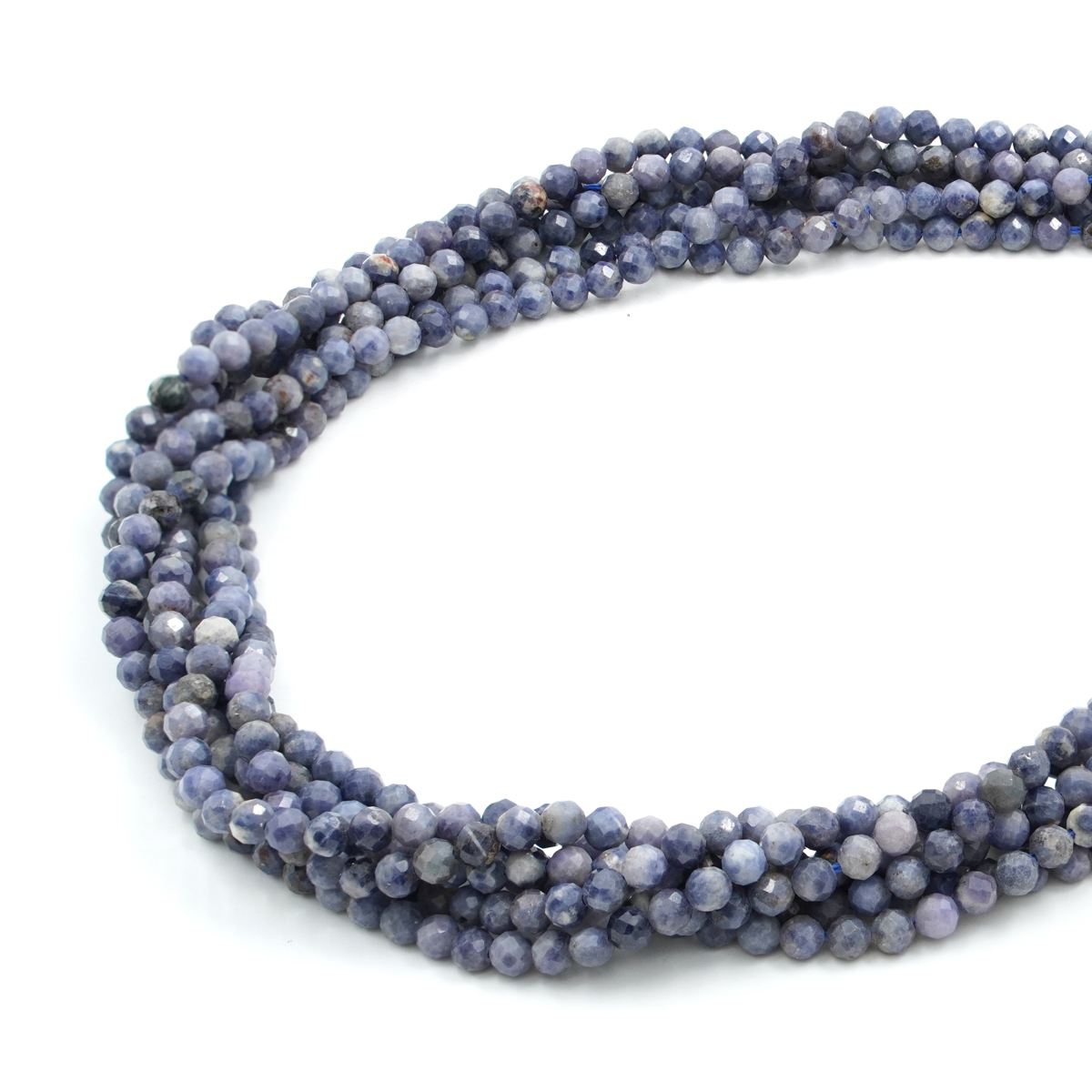 Sapphire strands faceted round shape 3½-4mm