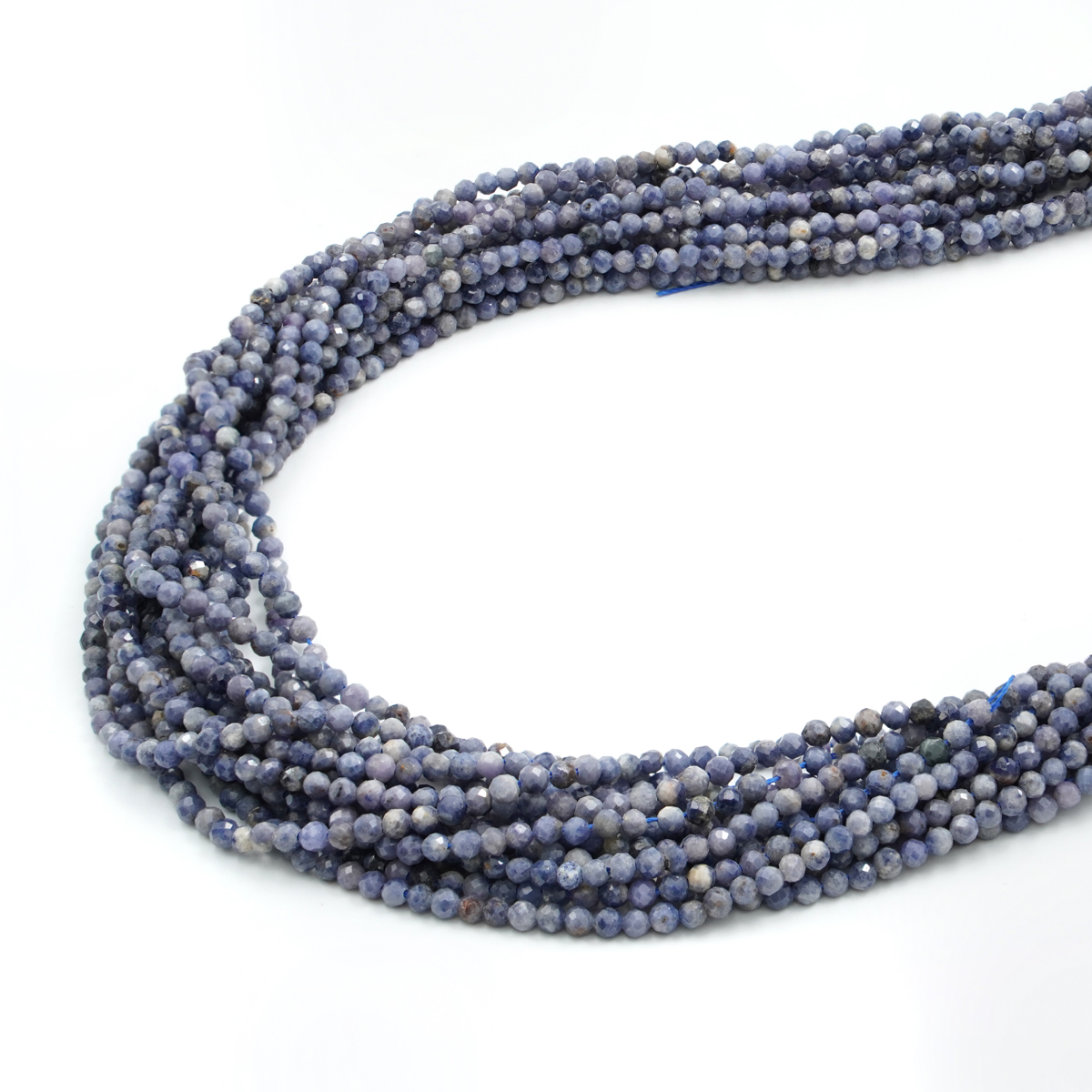 Sapphire strands faceted round shape 3mm