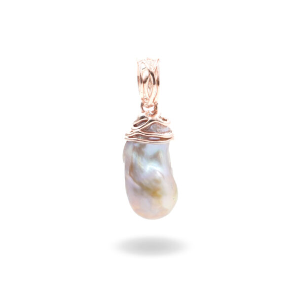 Pendente in Argento con perla barocca color naturale – Rosè