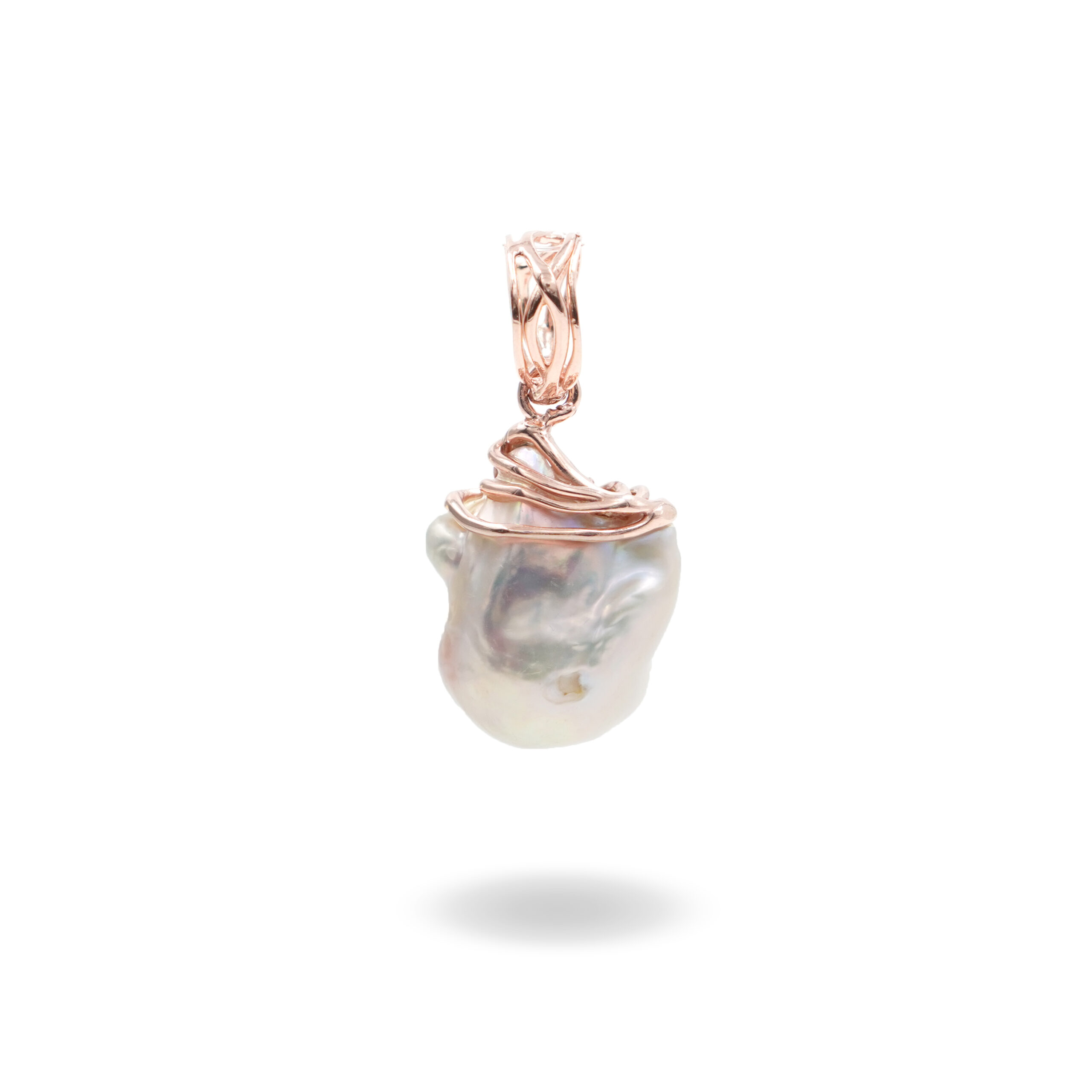 Pendente in Argento con perla barocca color naturale – Rosè - immagine 2