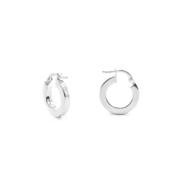 Orecchini cerchio in argento a baionetta 16mm – Argentato