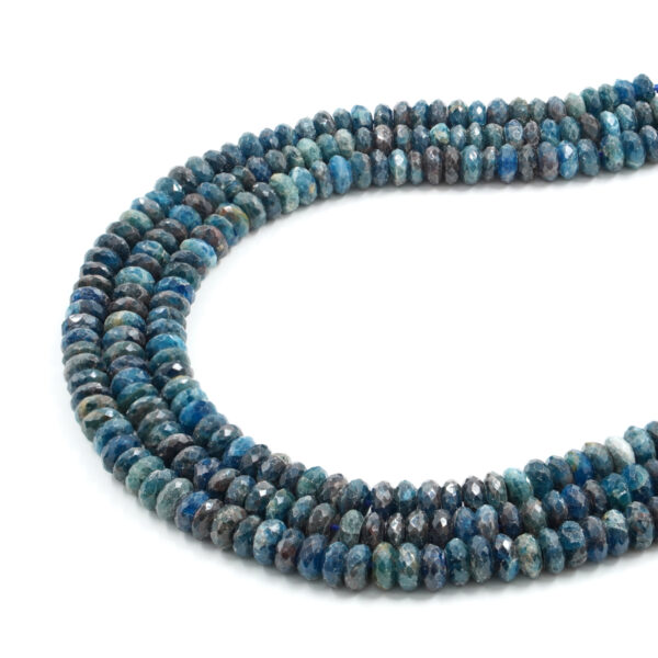 Apatite strands faceted washer shape size 5x8mm