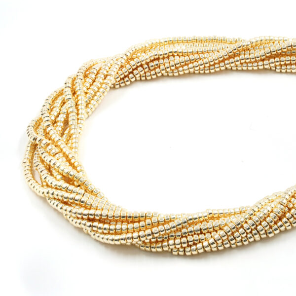 Hematite strands washer shape size 3x2mm – Light Golden Color