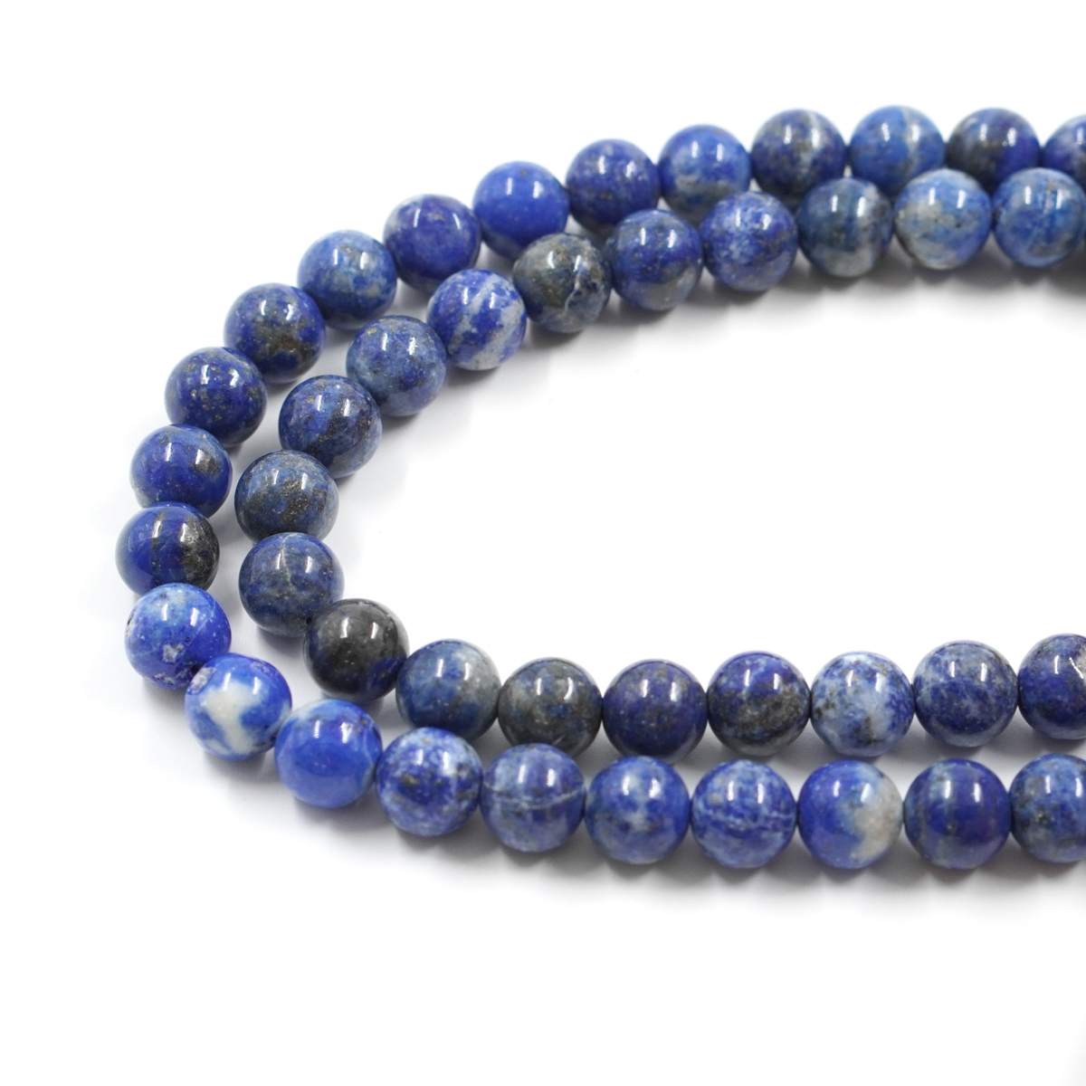 Lapislazuli strands round shape size 4mm to 18mm