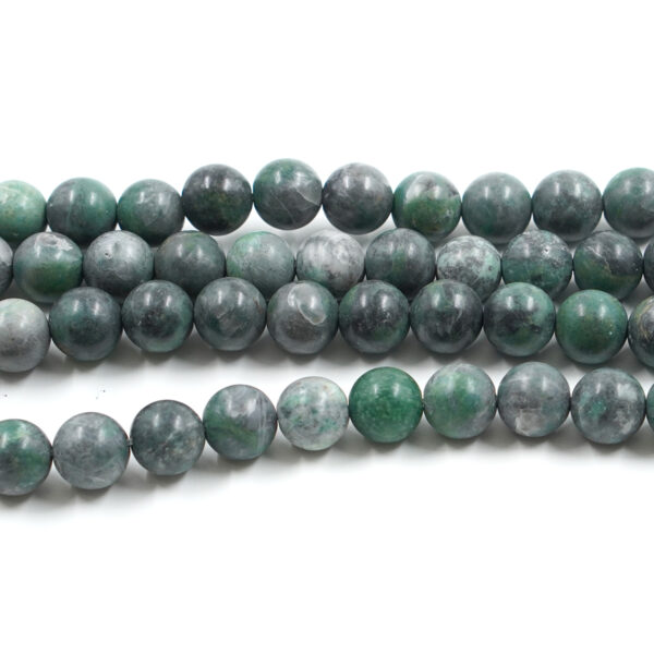 Green Jasper strands round shape size 10mm