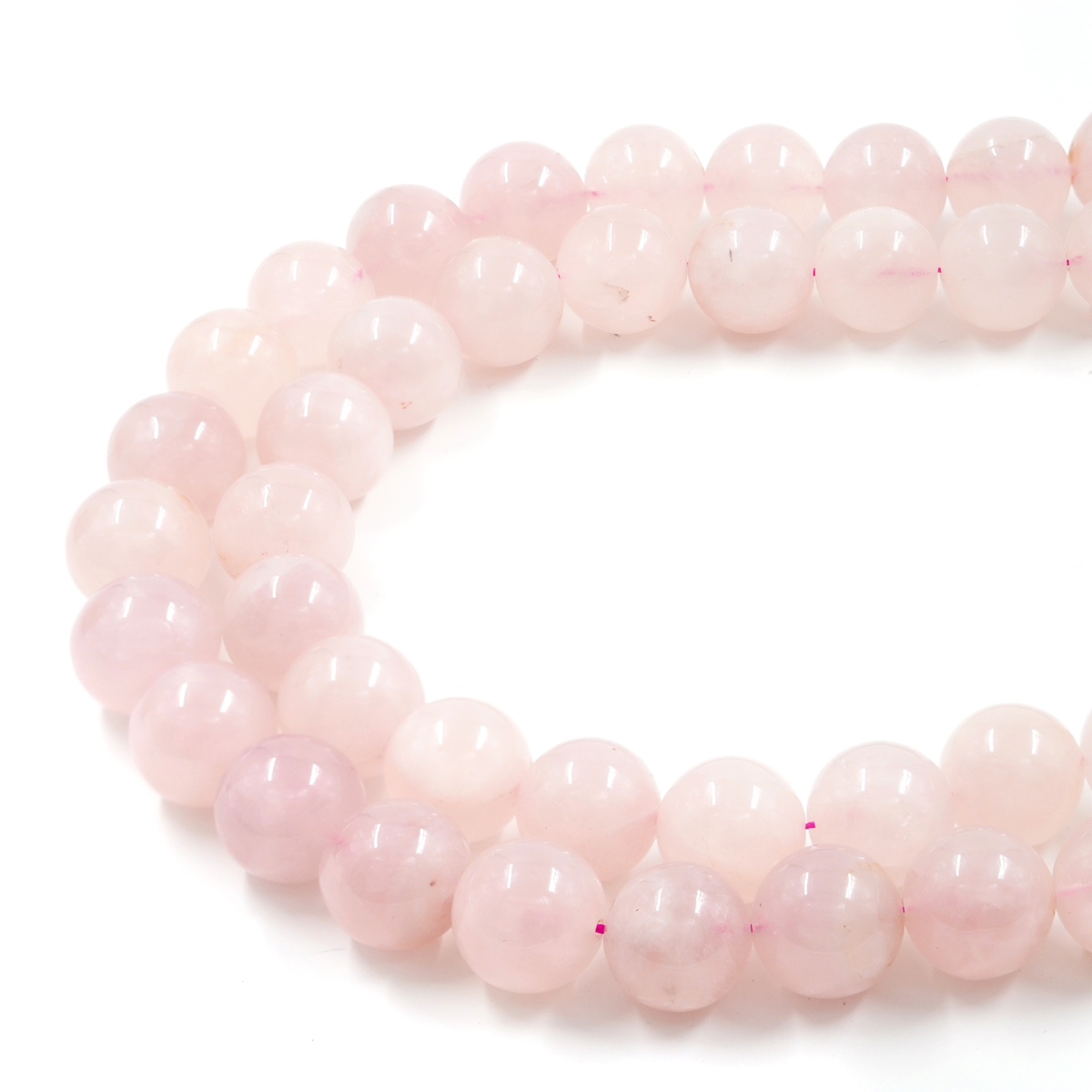 Quarzo rosa fili tondi 10mm a 18mm