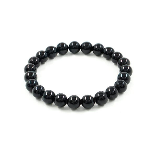 Bracciale elastico Agata Nera 8mm