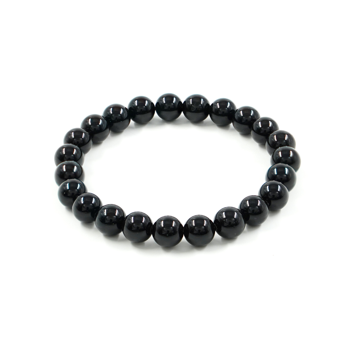 Bracciale elastico Agata Nera 8mm