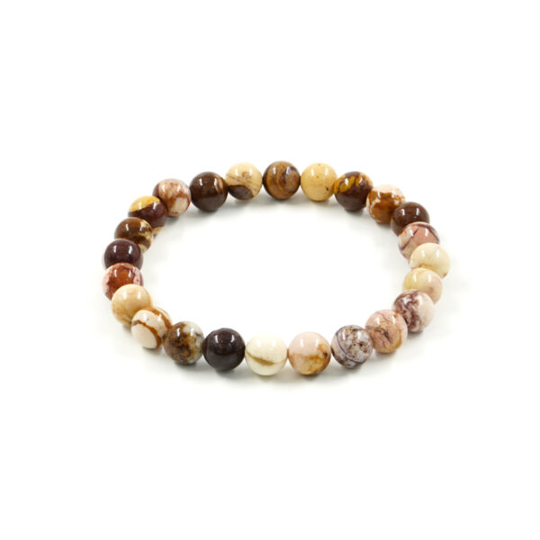 Elastic Bracelet with Australian Zebra Jasper 8mm