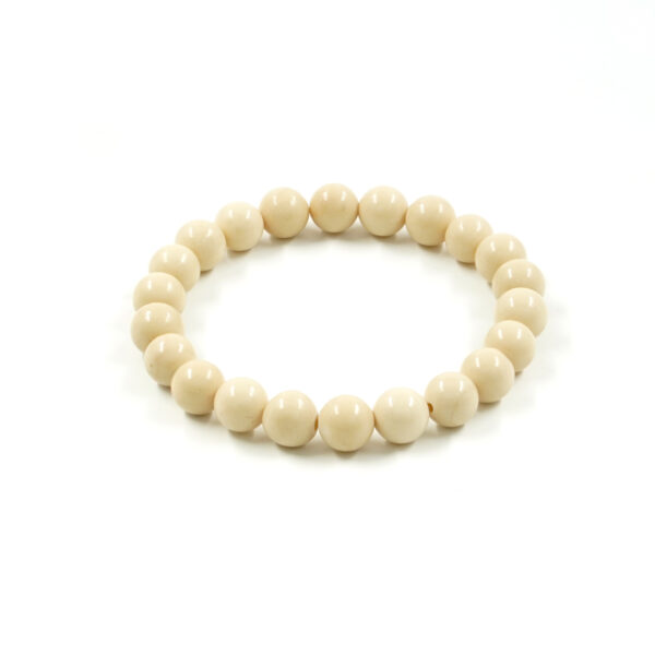 Bracciale elastico Diaspro Fossile Bianco 8mm