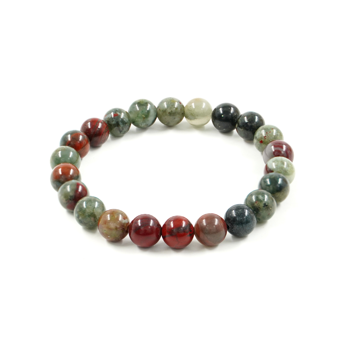 Bracciale elastico Diaspro Africano Blood Stone 8mm