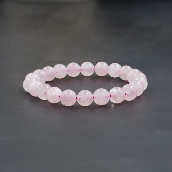 Elastic Bracelet with Pink Quartz 6mm