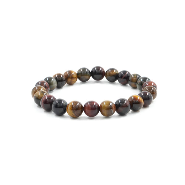 Elastic Bracelet with Multicolor Tiger Eye 8mm