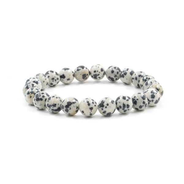 Bracciale elastico Diaspro Dalmatite 8mm