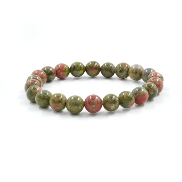 Elastic Bracelet with Unakite Jasper 6mm