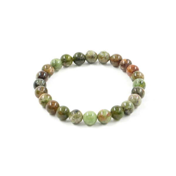 Elastic Bracelet with Green Opal 6mm