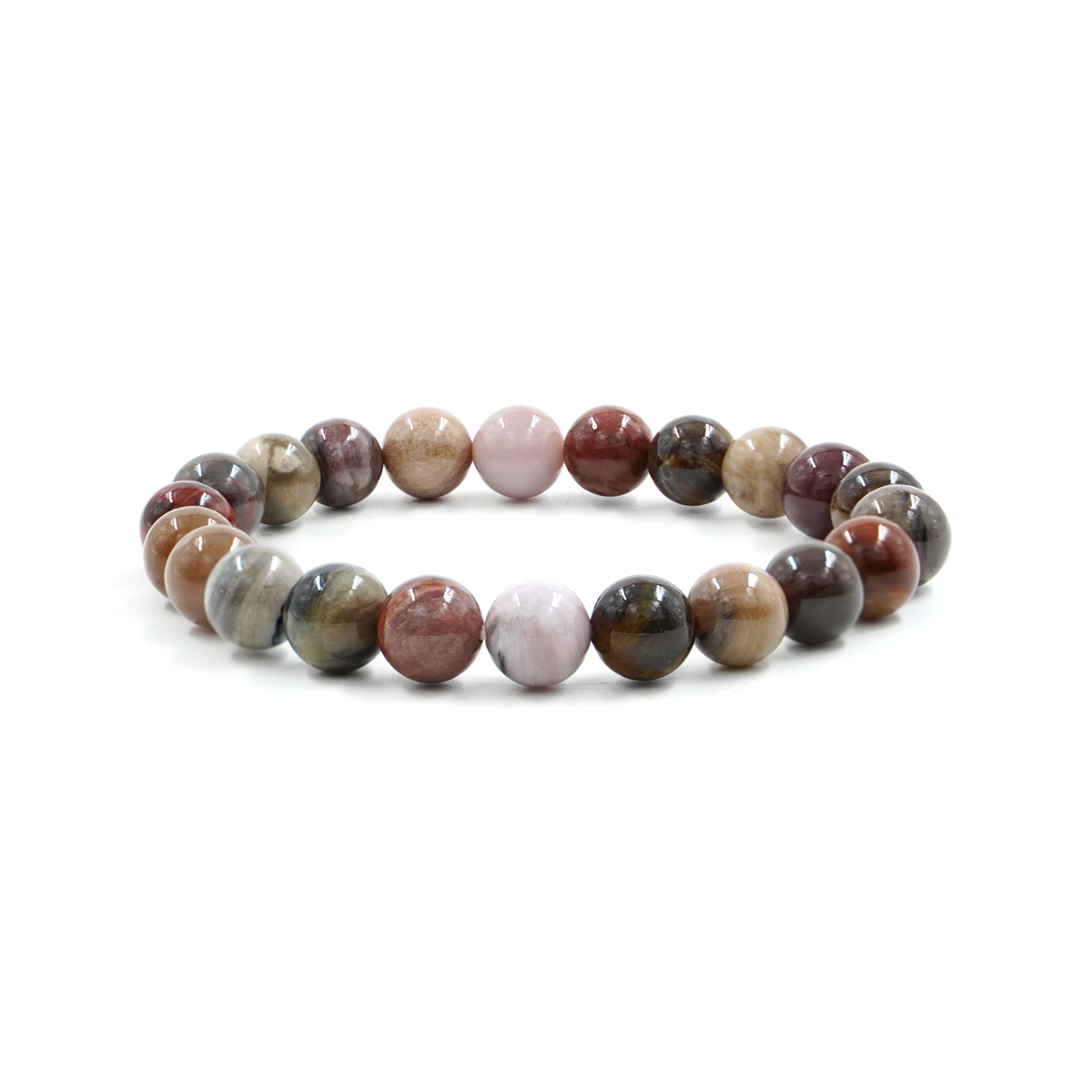 Bracciale elastico Wood Opalite 6mm