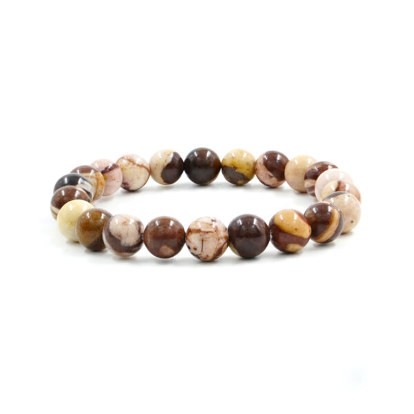 Elastic Bracelet with Wood Jasper 8mm