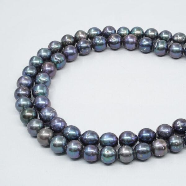 Edison Pearls strands round shape size 9-10mm – Black Color