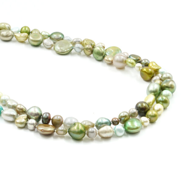 Green baroque pearls Necklace – Lenght 160cm