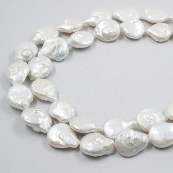 Fresh Water Pearls strands coin shape size – 16-18mm - weight 65/70gr