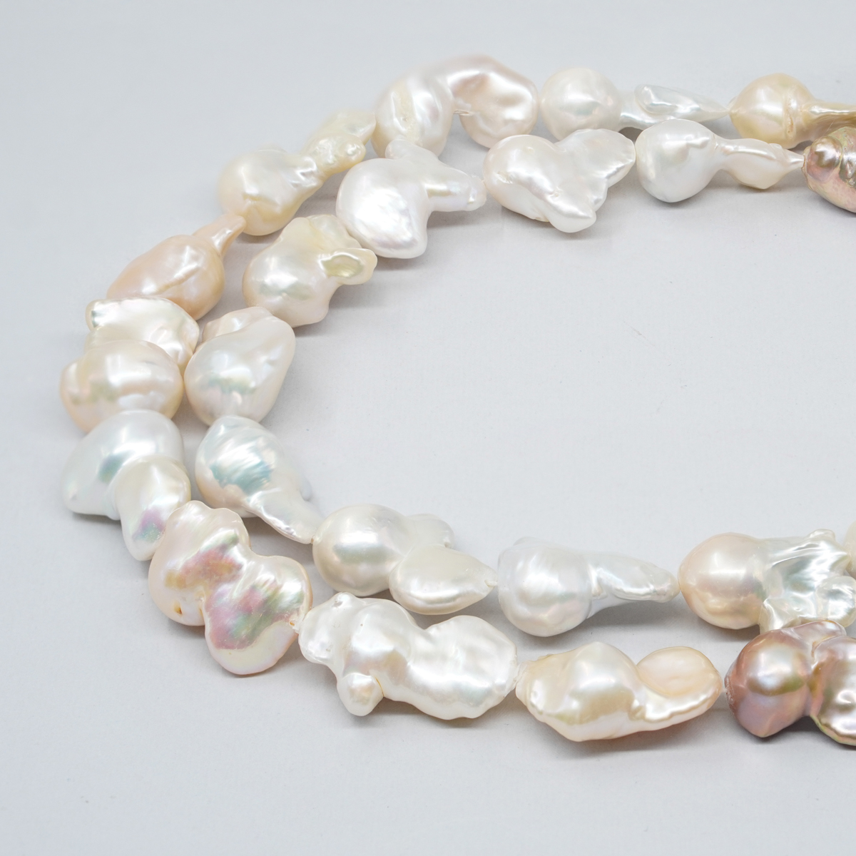 Perle d'Acqua Dolce fili barocco con nucleo 14-16mm - peso 80/90gr - Multicolore
