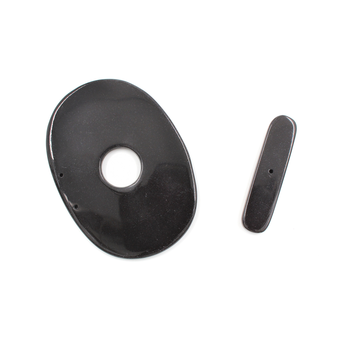 Black Agate oval shape clasp size 70x50mm