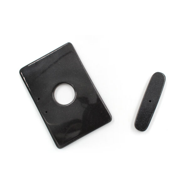 Agata Nera chiusura rettangolare 70x45mm