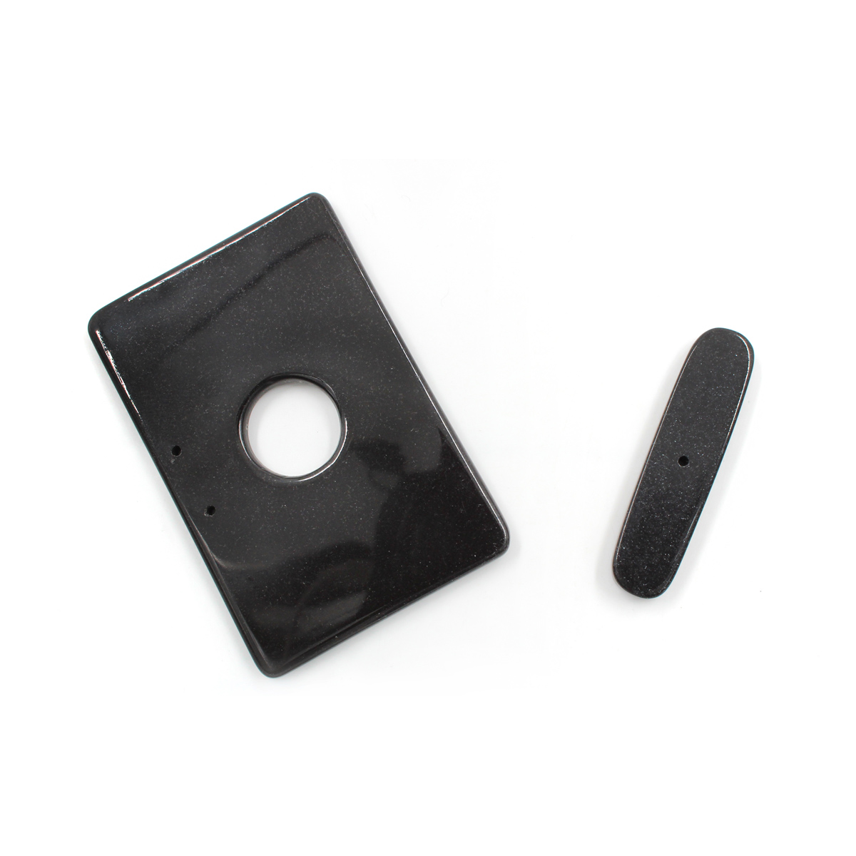 Black Agate rectangular shape clasp size 70x45mm