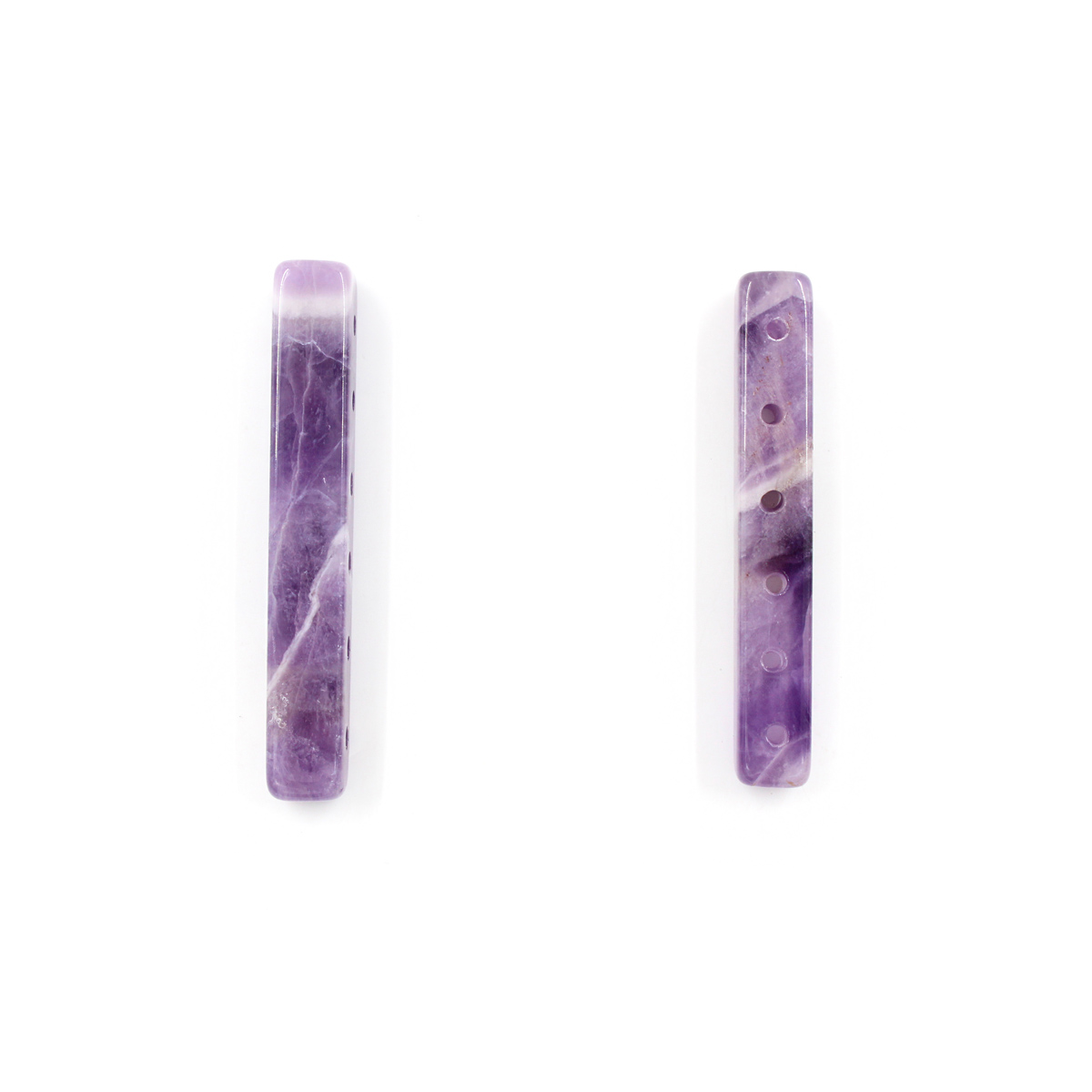 Amethyst spacer rectangular shape size 40x6mm