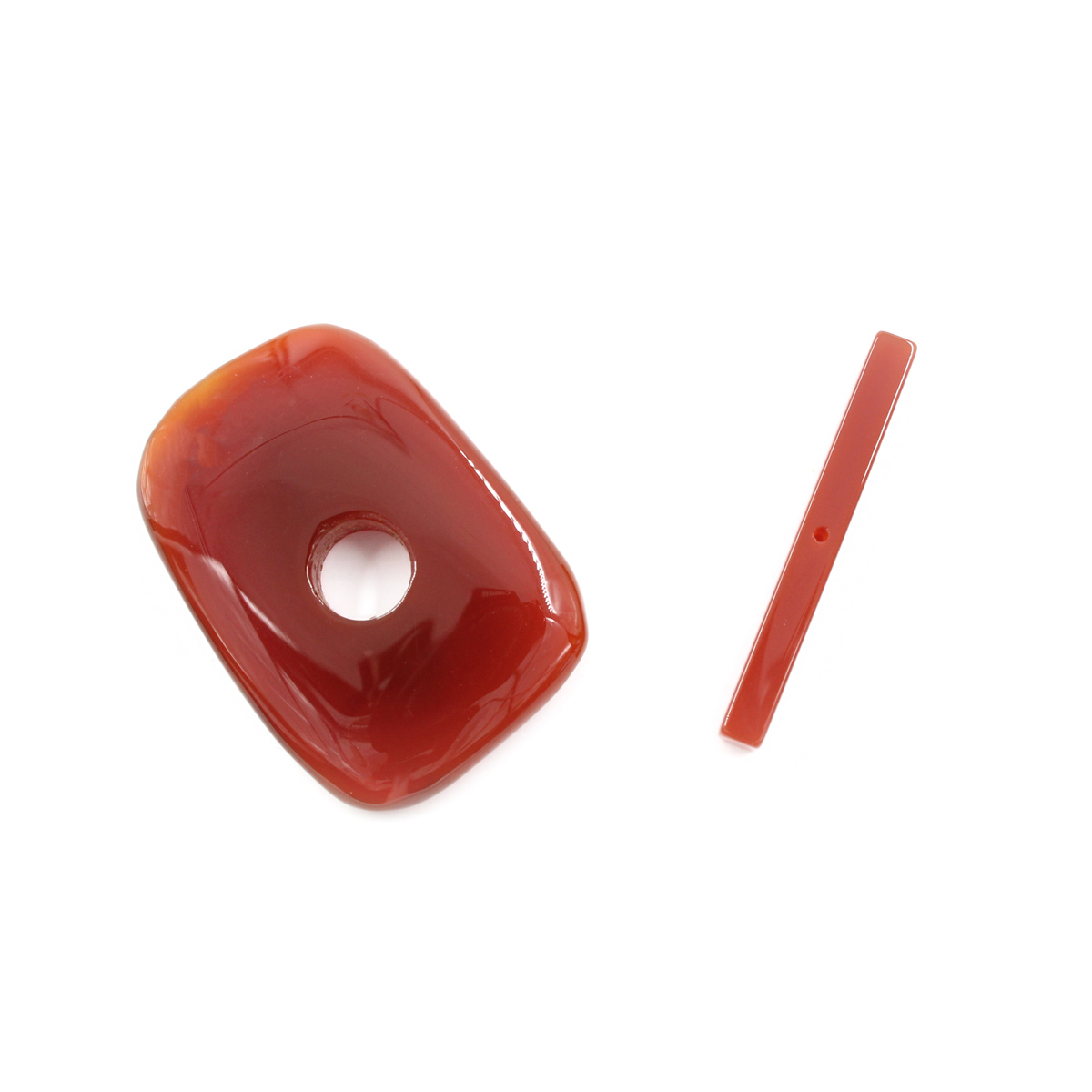 Red Agate rectangular shape clasp size 40x30mm