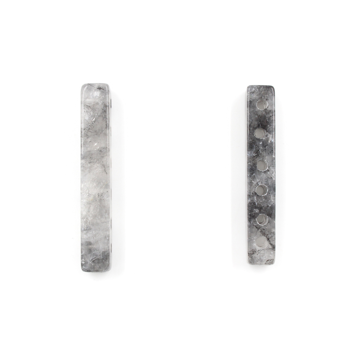 Cloudy Quartz spacer rectangular shape size 40x6mm