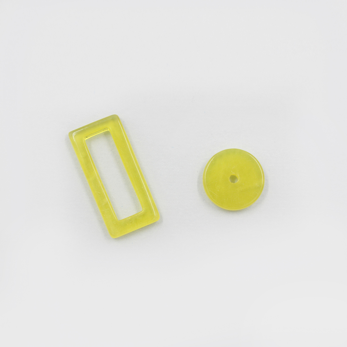 Korean Jade rectangular shape clasp size 13x28mm