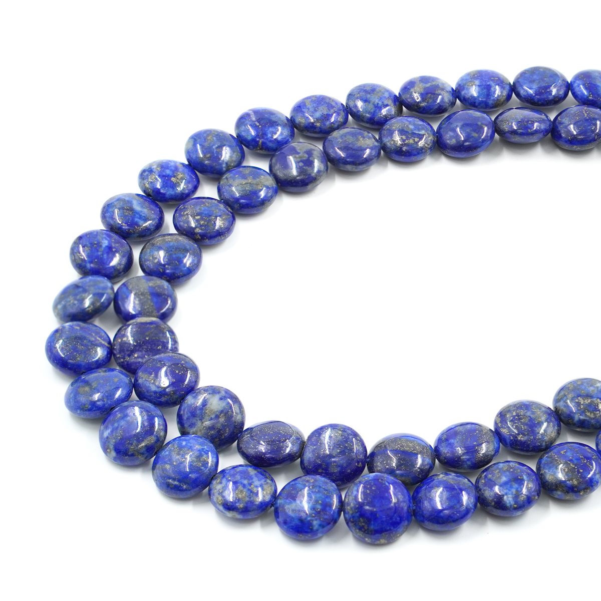 Lapislazuli strands coin shape size 12mm