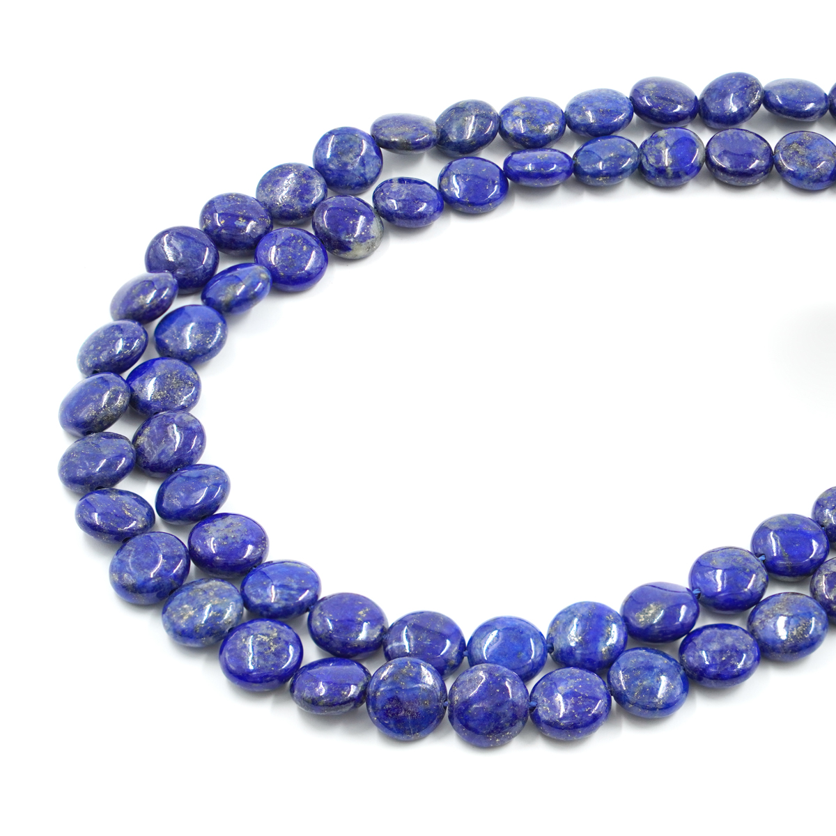 Lapislazuli strands coin shape size 10mm