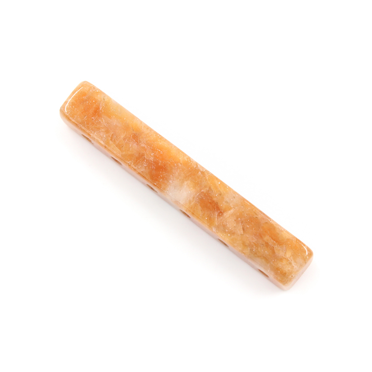 Orange Calcite spacer rectangular shape size 40x6mm
