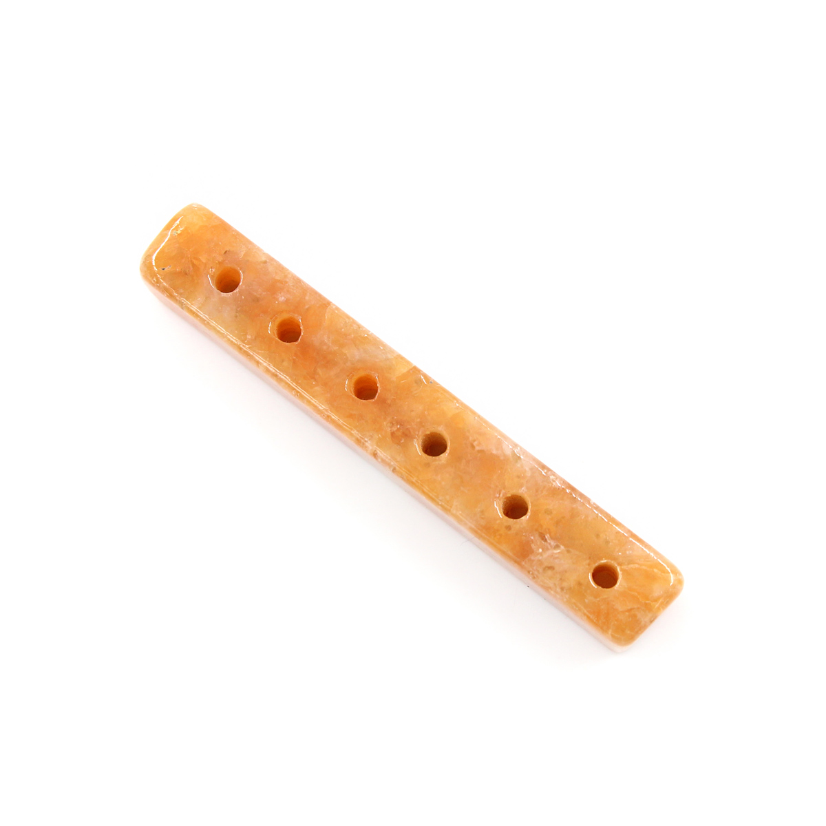 Orange Calcite spacer rectangular shape size 40x6mm - Image 2