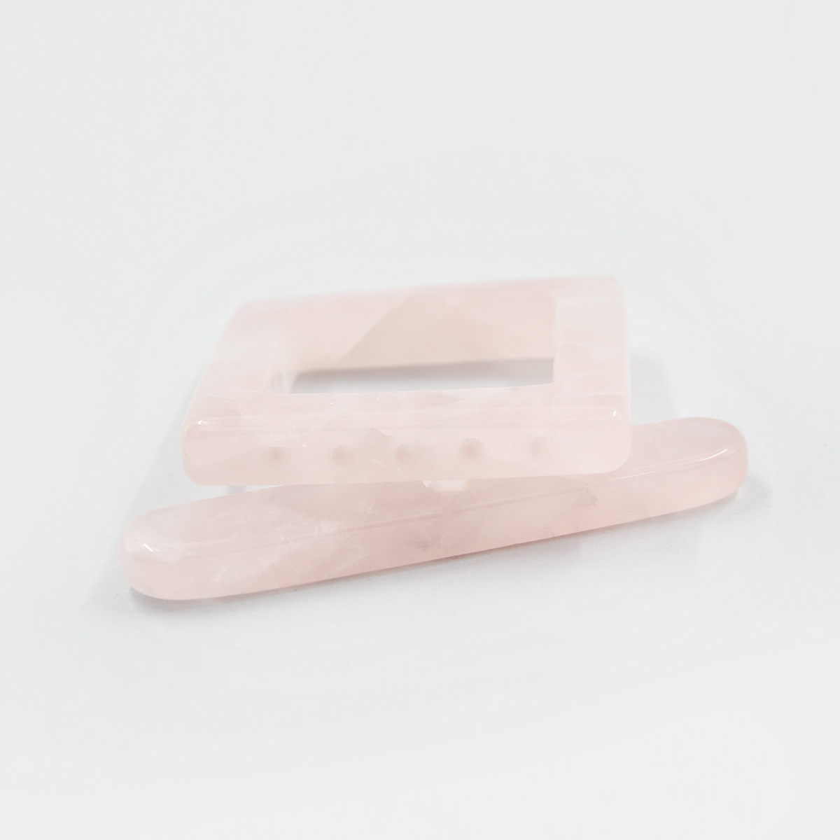 Pink Quartz square shape clasp size 35-38mm - Image 2