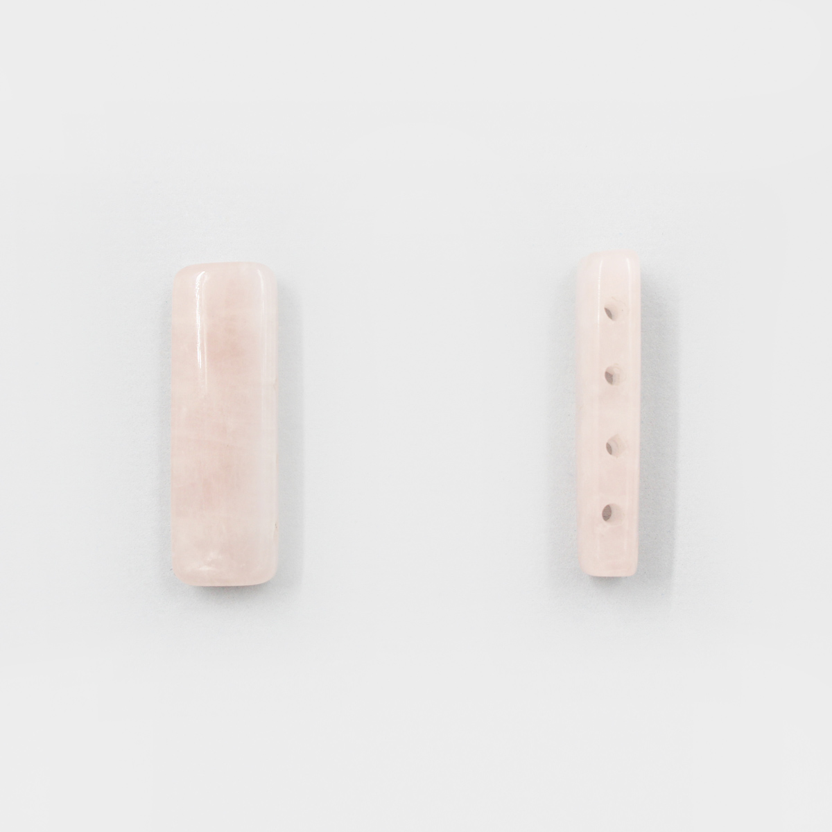 Pink Quartz spacer rectangular shape size 30x10mm