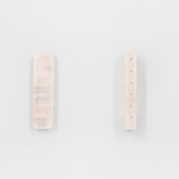 Quarzo Rosa separatore rettangolare 40x10mm