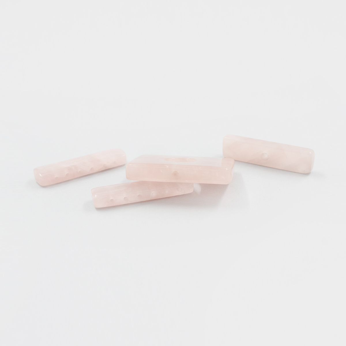Pink Quartz rectangular shape clasp size 40x30mm - Image 2