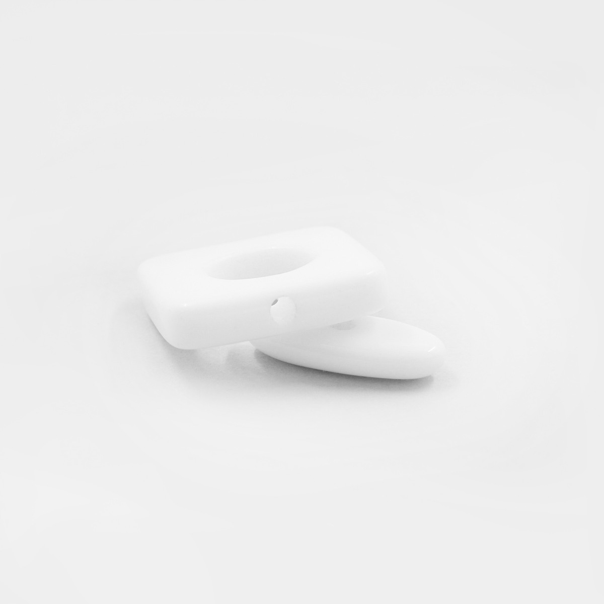 White Agate square shape clasp size 22mm - Image 2