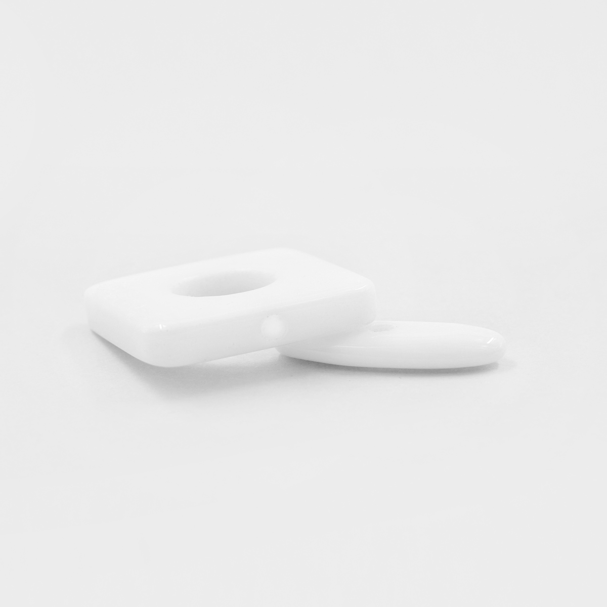 White Agate square shape clasp size 25mm - Image 2