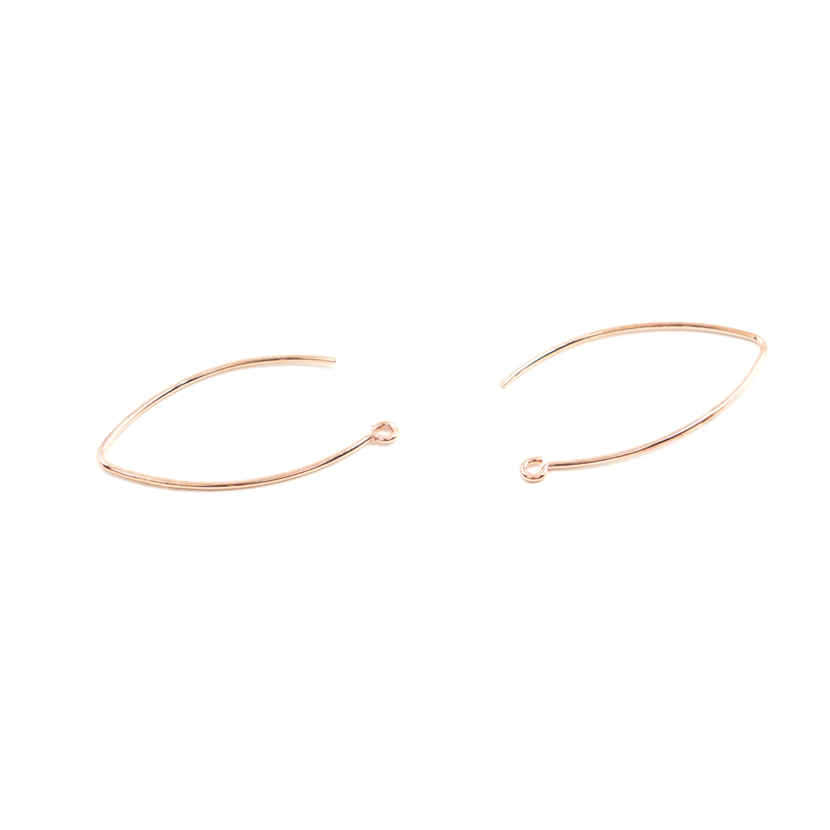 Orecchini argento a filo con gancio 32x18mm – Rosè