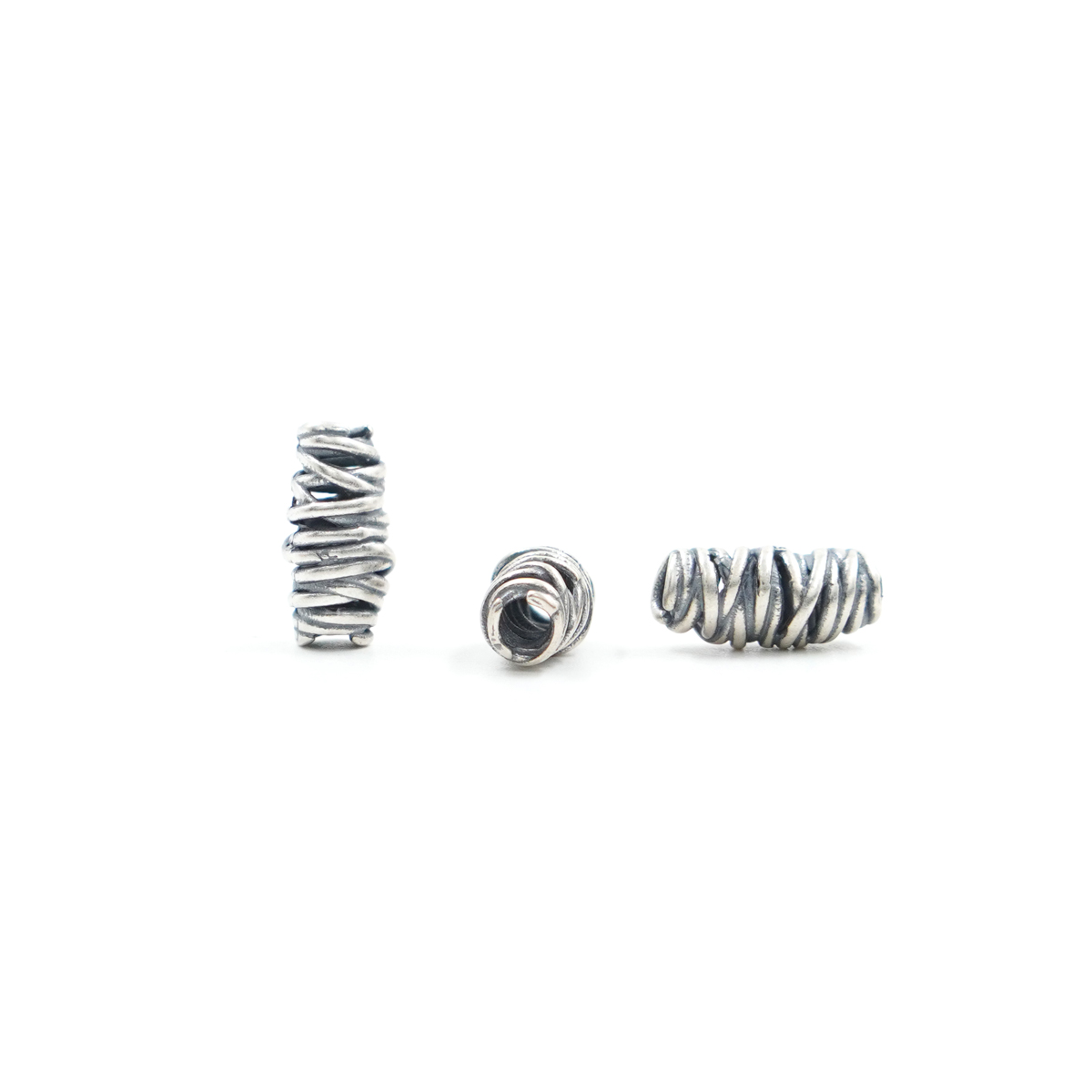 Sterling Silver spacer cylinder shape size 5x12mm