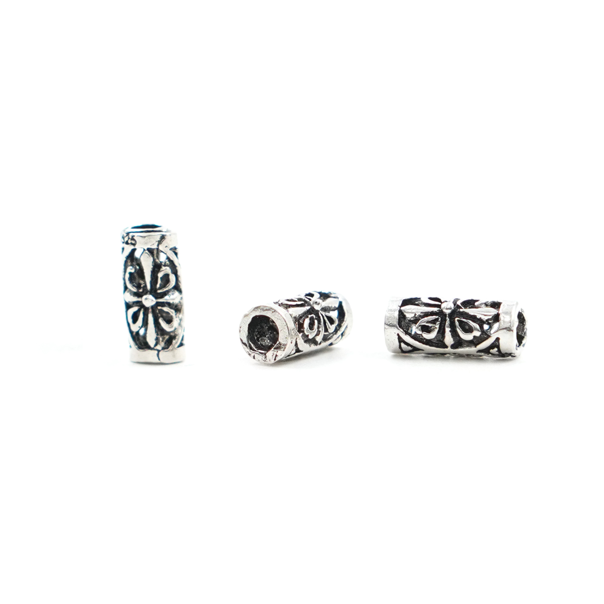 Sterling Silver spacer cylinder shape size 4x9mm