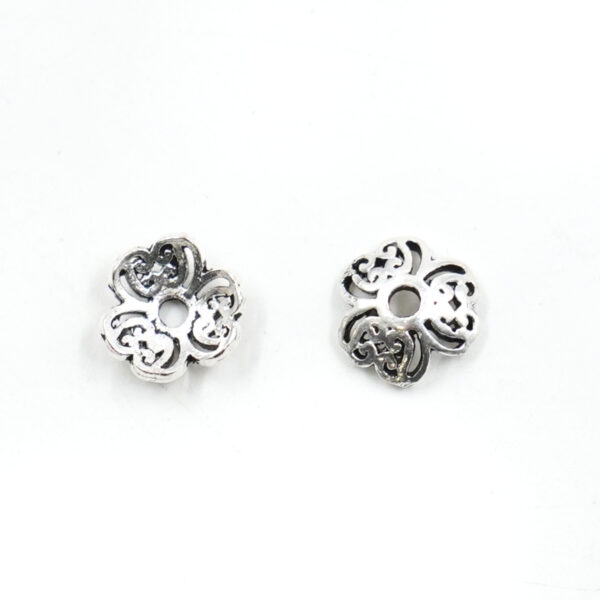 Silver 925 flower cup spacer elements size 8mm