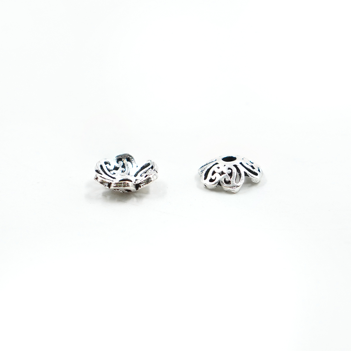 Argento coppiglie fiore 8mm - immagine 2